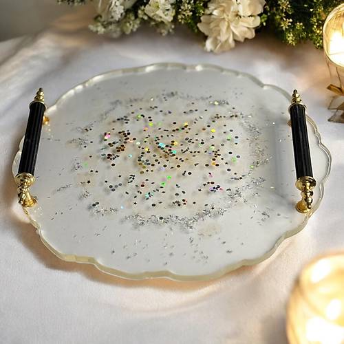 Epoksi Reine Tepsi - Glitter Detayl - ap: 25