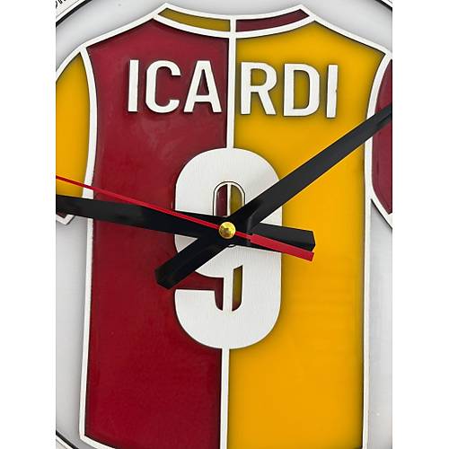PELNCE - Icardi Akn Olaym - Taraftar Duvar Saati (Ahap & Epoksi) - 40 cm