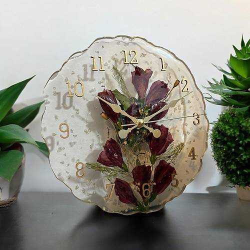 Epoksi Reine Duvar Saati - Japon Gl 25 cm