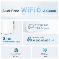 TP-LINK DECO-PX50-2P AX3000+G1500 Whole Home Powerline Mesh Wi-Fi 6 System