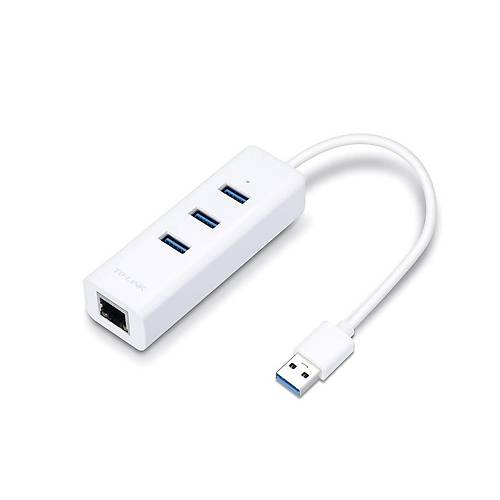 TP-LINK UE330 USB 3.0 3 Port Hub ve Ethernet Adaptr oklayc