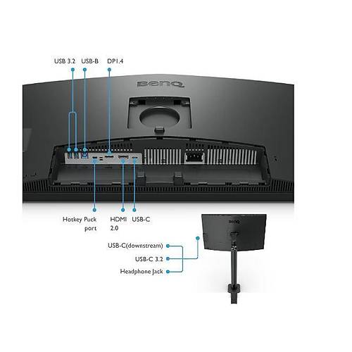 BENQ PD2706UA 27 in Ergo Arm 4K UHD sRGB HDR10 USB-C Tasarm Monitr