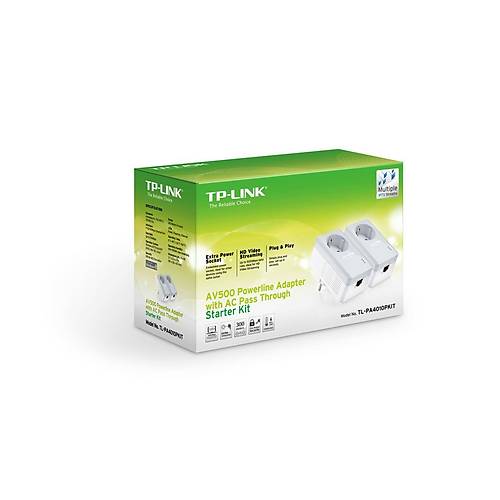 TP-LINK TL-PA4010PKIT 500Mbps Tak-Kullan Enerji Tasarruflu Powerline Adaptr