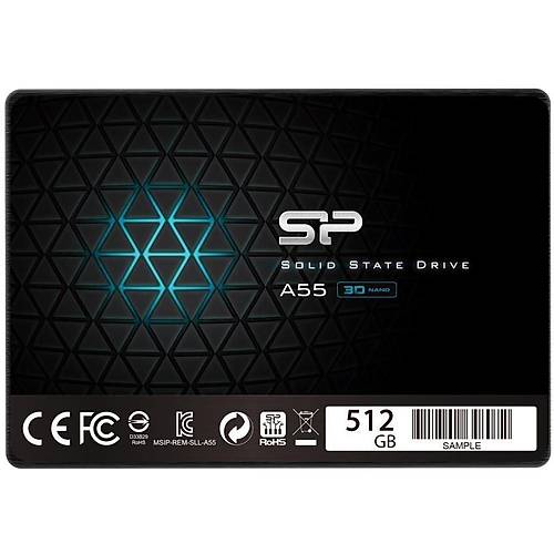 SILICONPWR SP512GBSS3A55S25 512GB ACE A55 Sata 3.0 560-530MB/s 2.5" Flash SSD