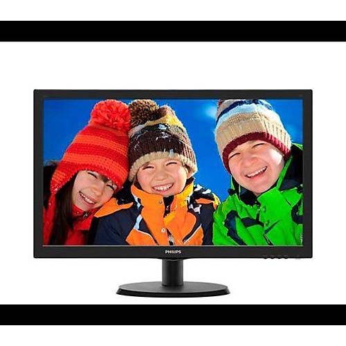 PHILIPS 223V5LHSB-00 21,5" LED,1920x1080,HDMI,5ms,Geni,Parlak Siyah Monitr