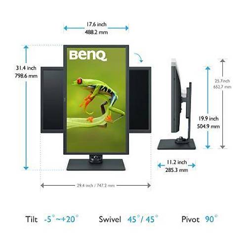 BENQ SW321C 32 in 4K Fotoraf ve Video Dzenleme Monitr Adobe RGB | SW321C