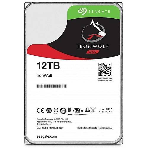 SEAGATE ST12000VN0008 12TB Sata 3.0 7200RPM 256MB 3.5'' Dahili NAS Diski