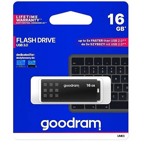 GOODRAM UME3-0160K0R11 16 GB UME3 BLACK USB 3.0