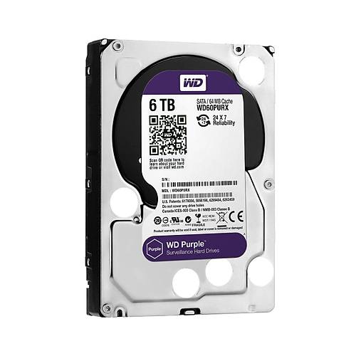 WD WD60PURX 6TB Sata 3.0 64MB PURPLE 3.5" GVENLK HDD