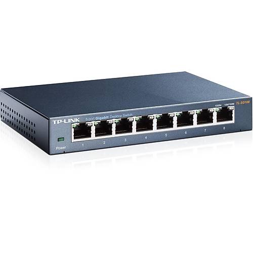 OMADA TL-SG108 10/100/1000Mbps 8xPort %72 G Tasarruflu elik Kasa Switch