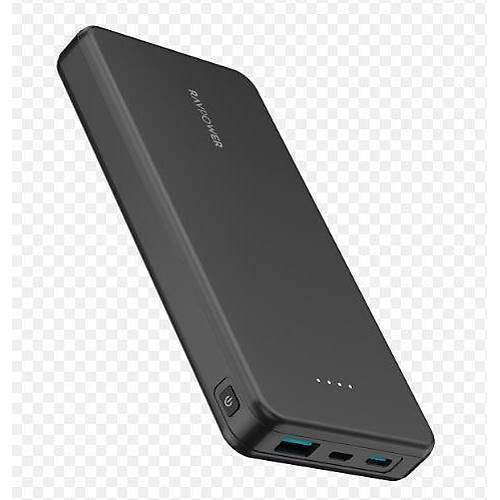 RAVPOWER RP-PB1215 10.000mAh 15W 3 portlu 1A 1C 1Micro B nce Siyah Powerbank