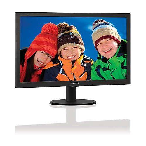 PHILIPS 223V5LHSB-00 21,5" LED,1920x1080,HDMI,5ms,Geni,Parlak Siyah Monitr