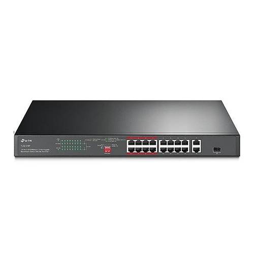 OMADA TL-SL1218P 16-Port 10/100 Mbps + 2-Port Gigabit Rackmount Switch with 16-Port PoE+