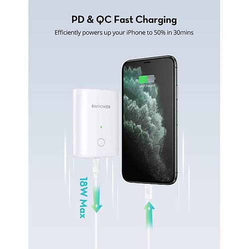 RAVPOWER RP-PB194 10000mAh PD+QC 2-Port 18W