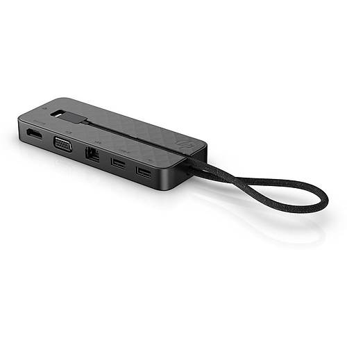 HP 1PM64AA USB-C Mini Kablolu Yerletirme stasyonu Siyah