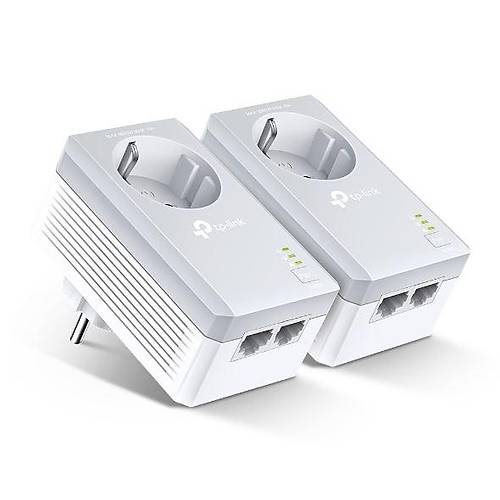 TP-LINK TL-PA4020P-KIT AV600 Passthrough 2 Portlu Powerline Balang Kiti