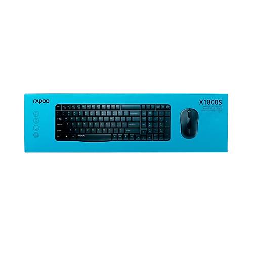 RAPOO 18431 X1800S 1000DPI Nano Alcl Kablosuz Trke Klavye Optik Mouse Set