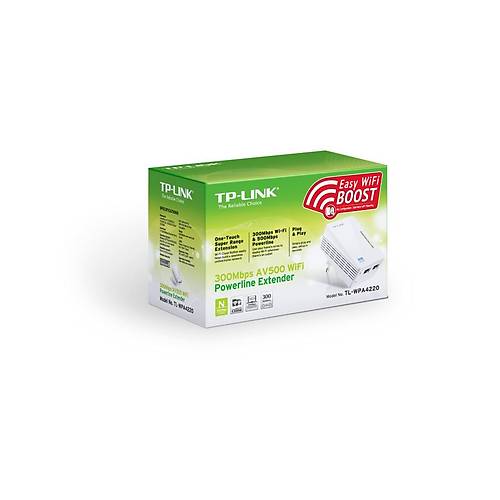 TP-LINK TL-WPA4220 300MBPS 2 LAN PORTLU POWERLINE KABLOSUZ ADAPTOR