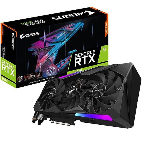 GIGABYTE GV-N3070AORUSM-8GD RTX3070 MASTER 8GB 256 Bit GDDR6 PCI-E 4.0 Ekran Kart