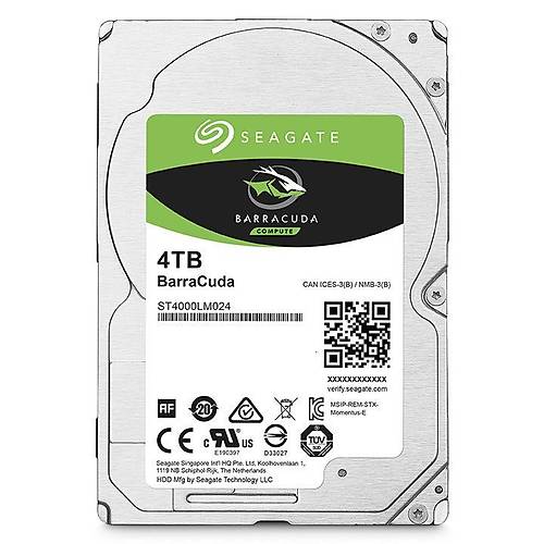 SEAGATE ST4000LM024 4TB Sata 3.0 5400RPM 128MB 2.5" Dahili Disk