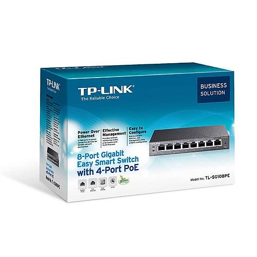 OMADA TL-SG108PE 10/100/1000Mbps 8xPort PoE Destekli Easy Smart Switch
