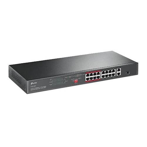 OMADA TL-SL1218P 16-Port 10/100 Mbps + 2-Port Gigabit Rackmount Switch with 16-Port PoE+