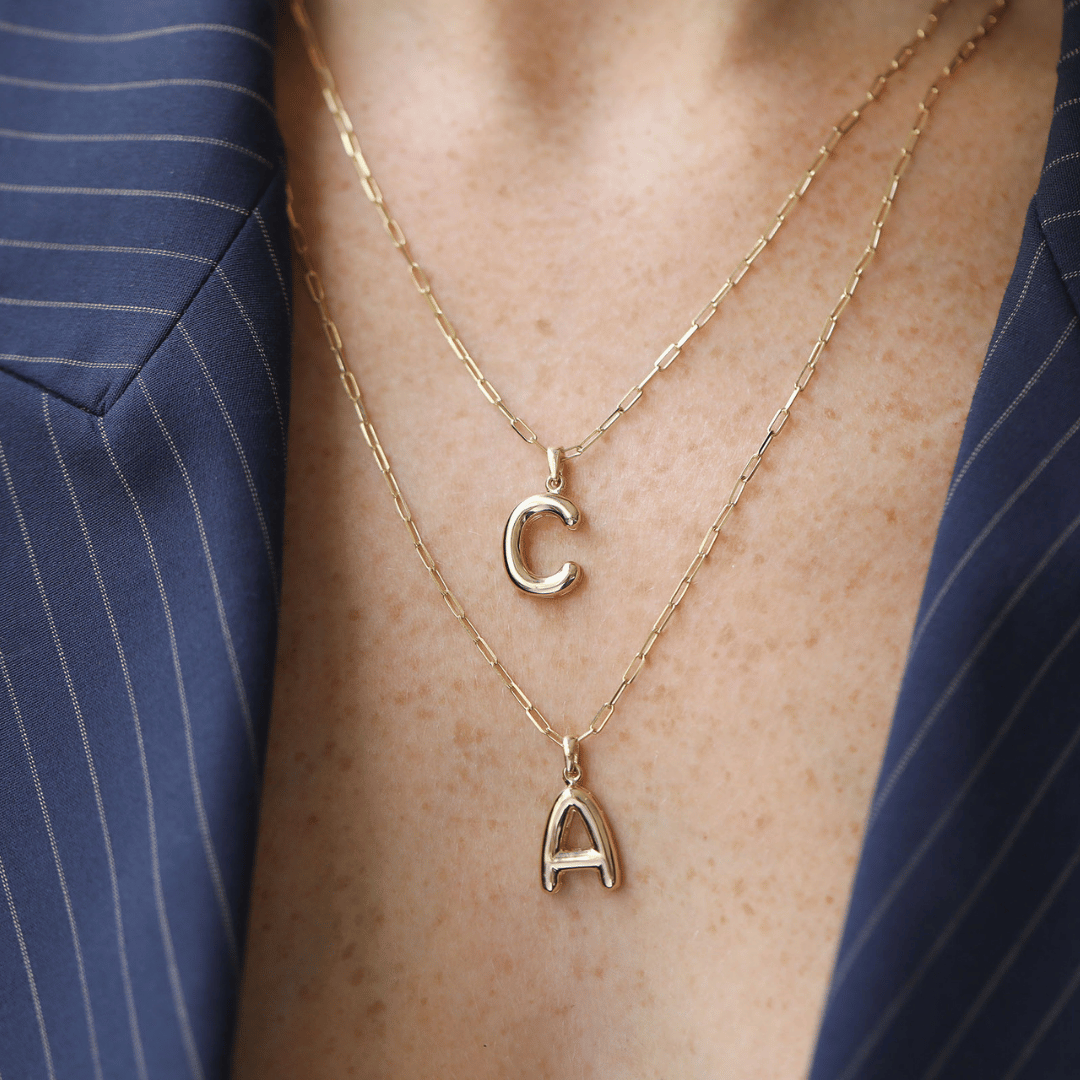 A Harf Altın Kolye Ucu Charm