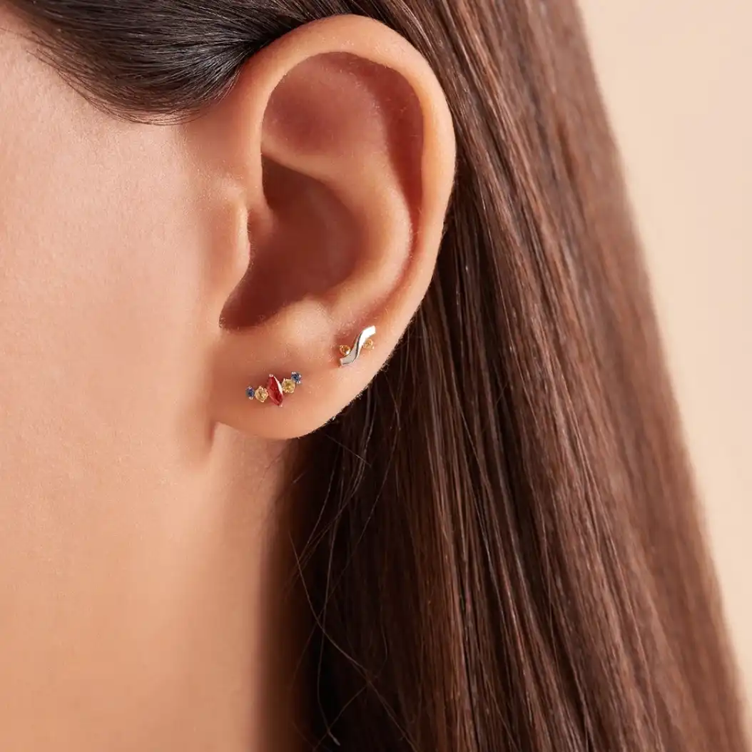 Yakutlu Yay Piercing Küpe