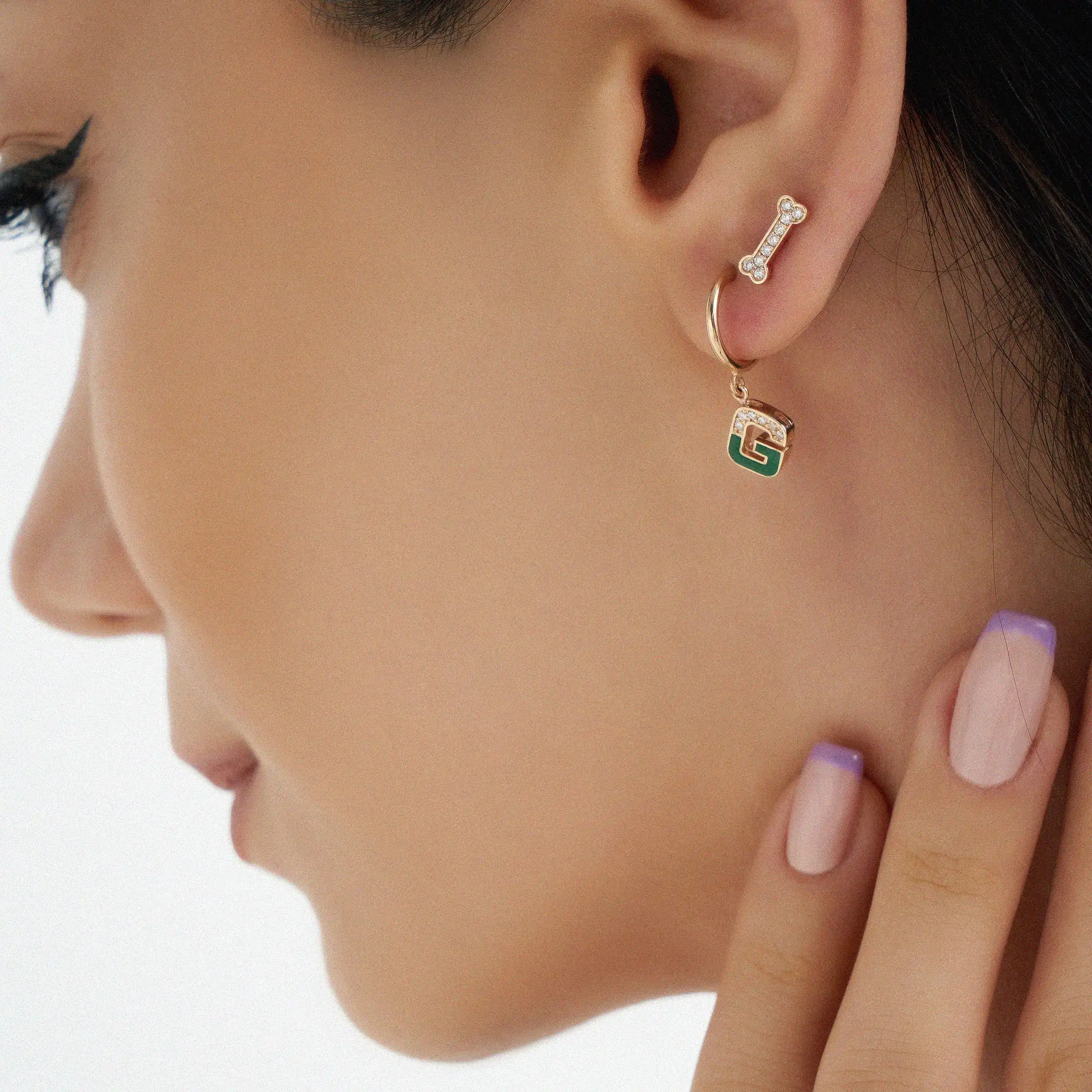 Renkli Rosegold Piercing
