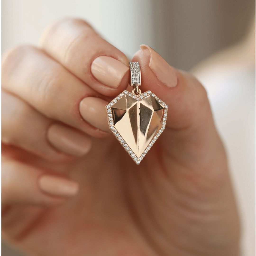 Kalp Kolye Ucu Charm