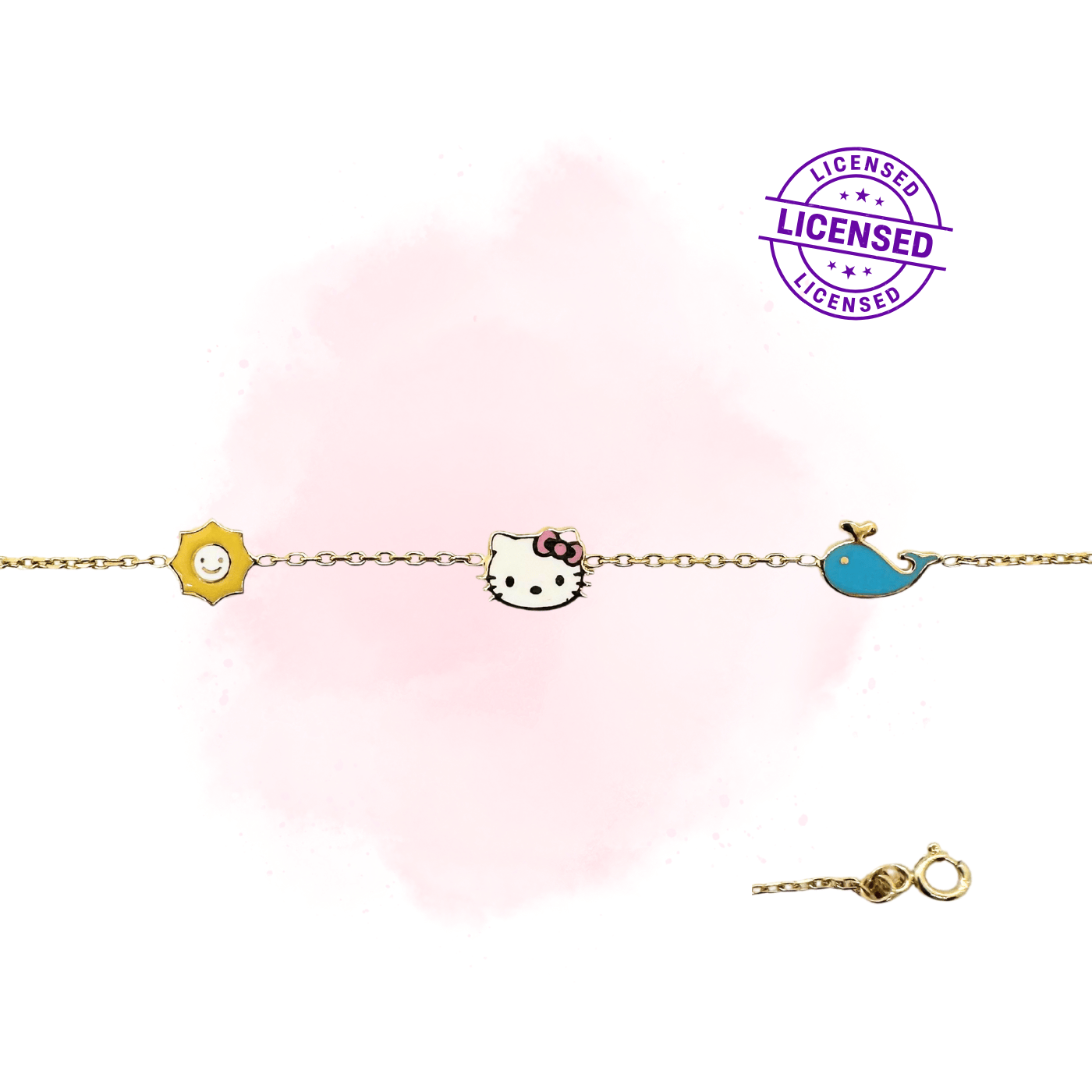 Balıklı & Güneşli Lisanslı Hello Kitty Bileklik