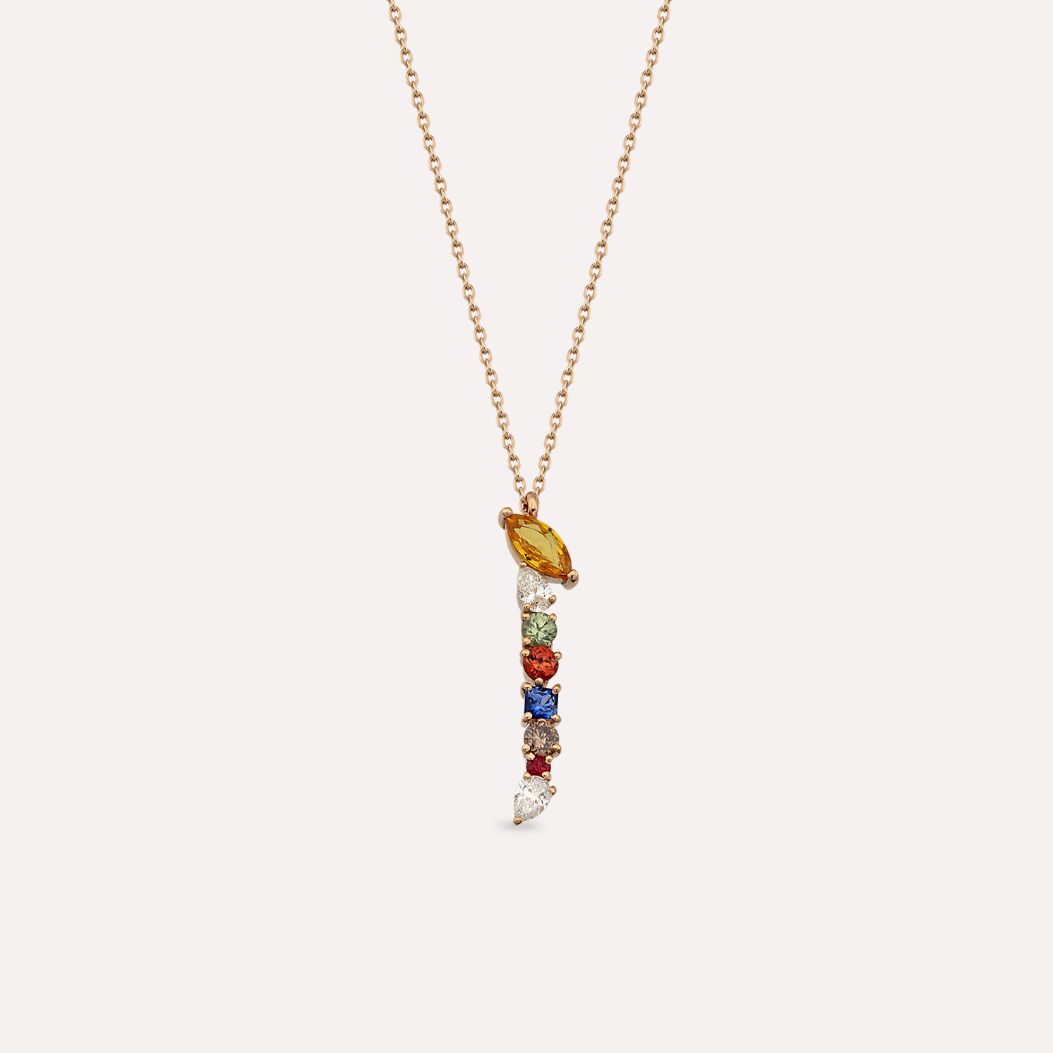 Multicolor I Harf Kolye