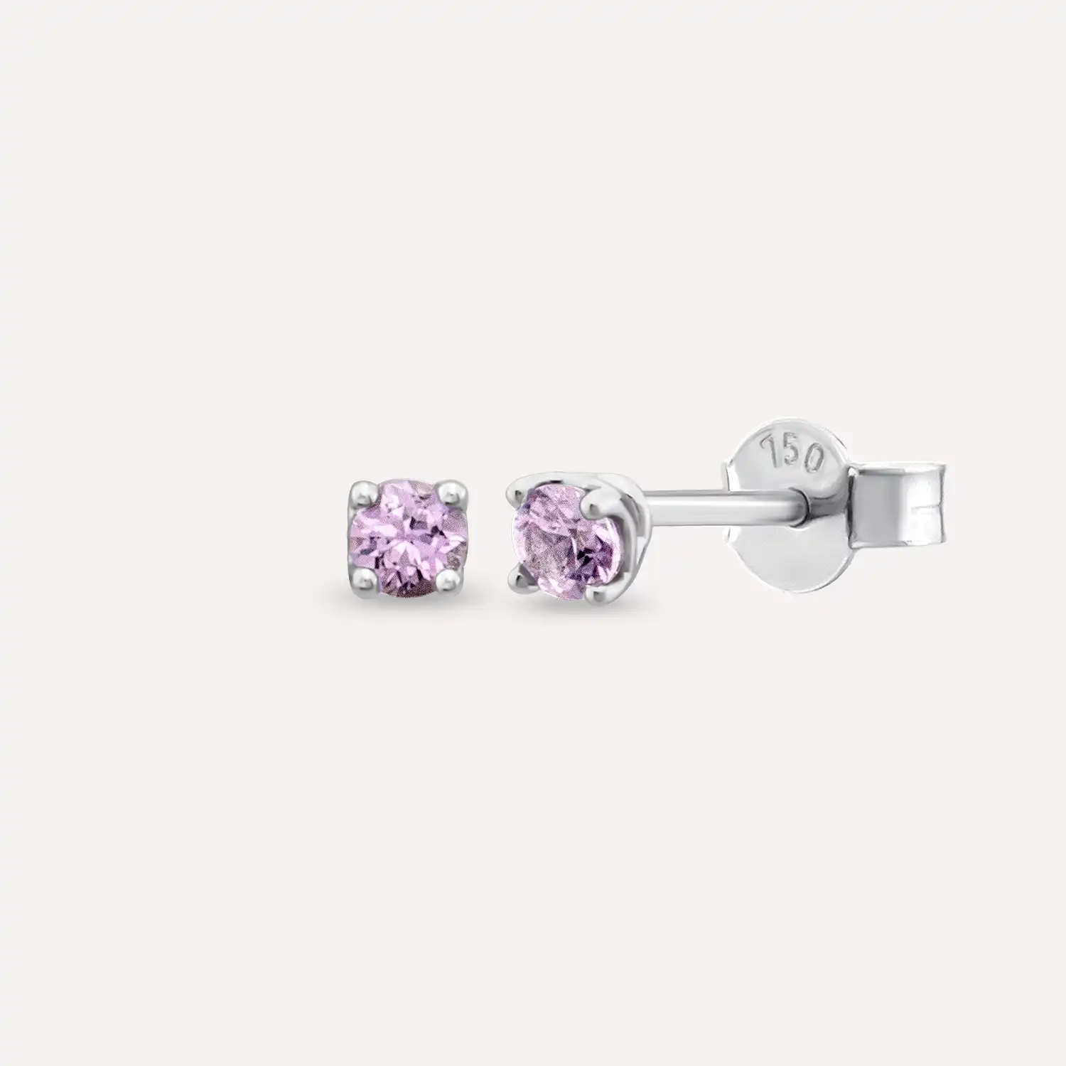 Lila Renk Safir Piercing Küpe