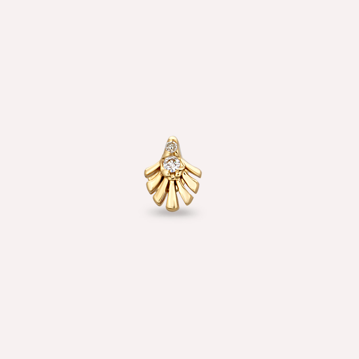 Gold Minimal Pırlanta Piercing