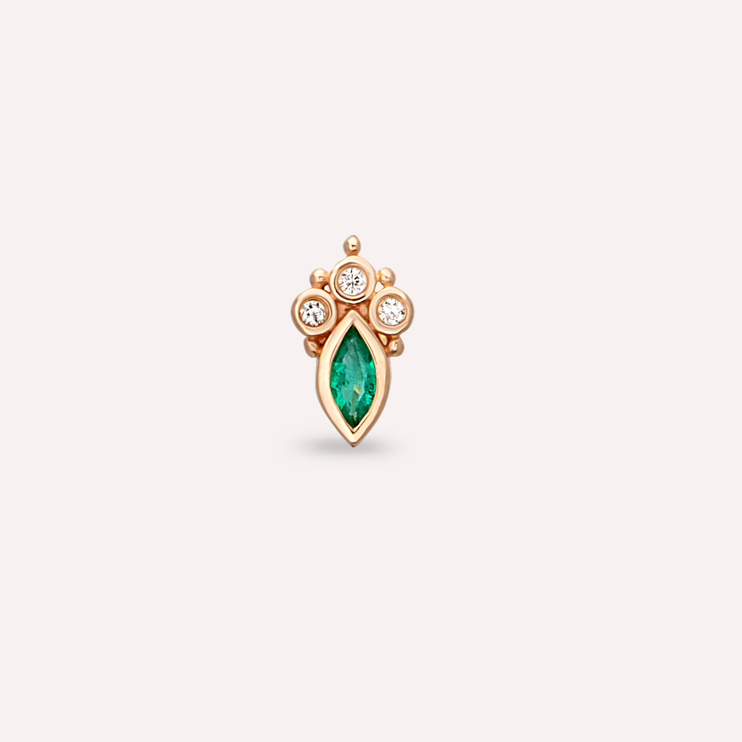 Zümrüt Pati Pırlanta Piercing