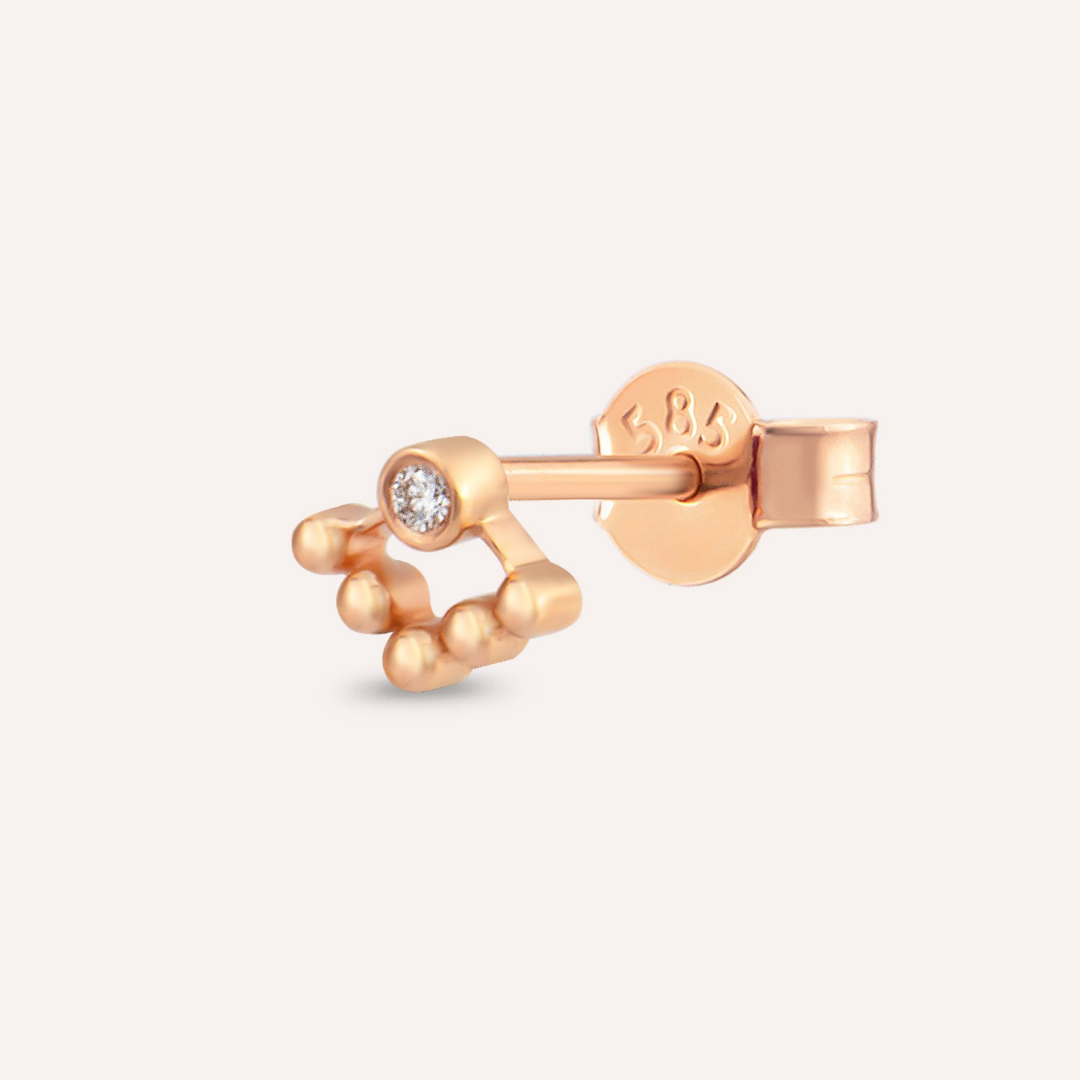 Pırlanta RoseGold Küpe