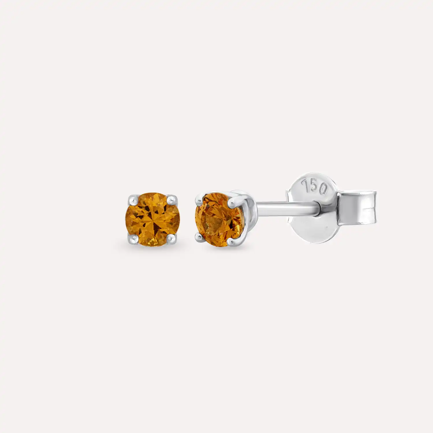 Sarı Renk Safir Piercing Küpe