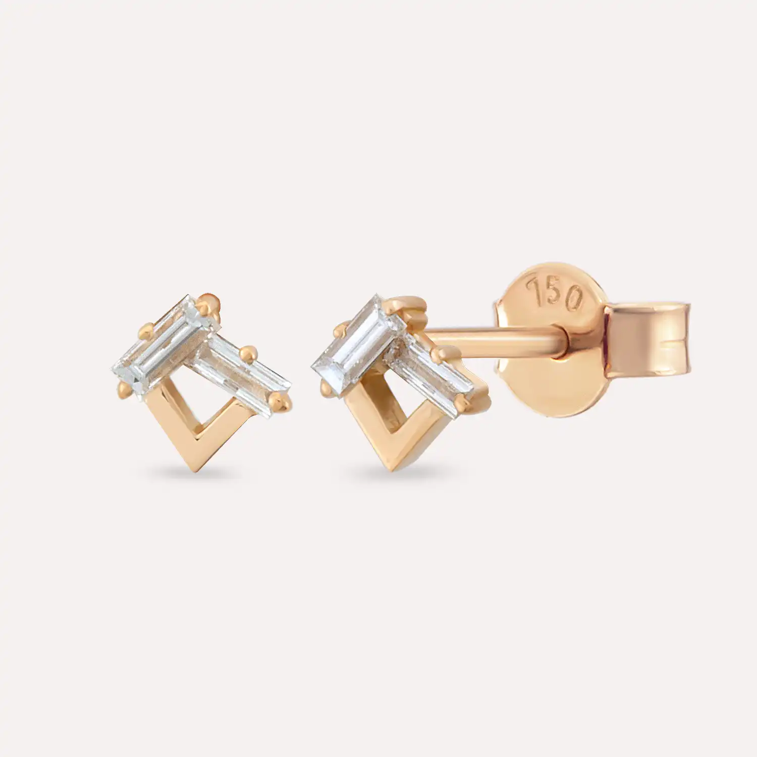 Minimal Pırlanta Piercing Küpe