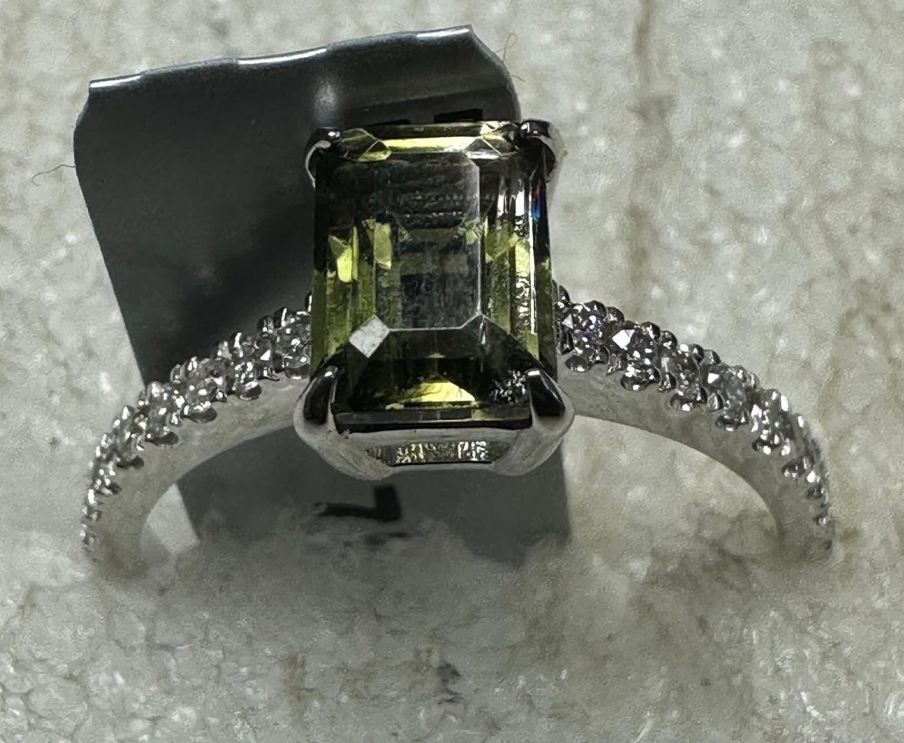 Spinel Yeşil - Pırlanta Erkek Yüzük