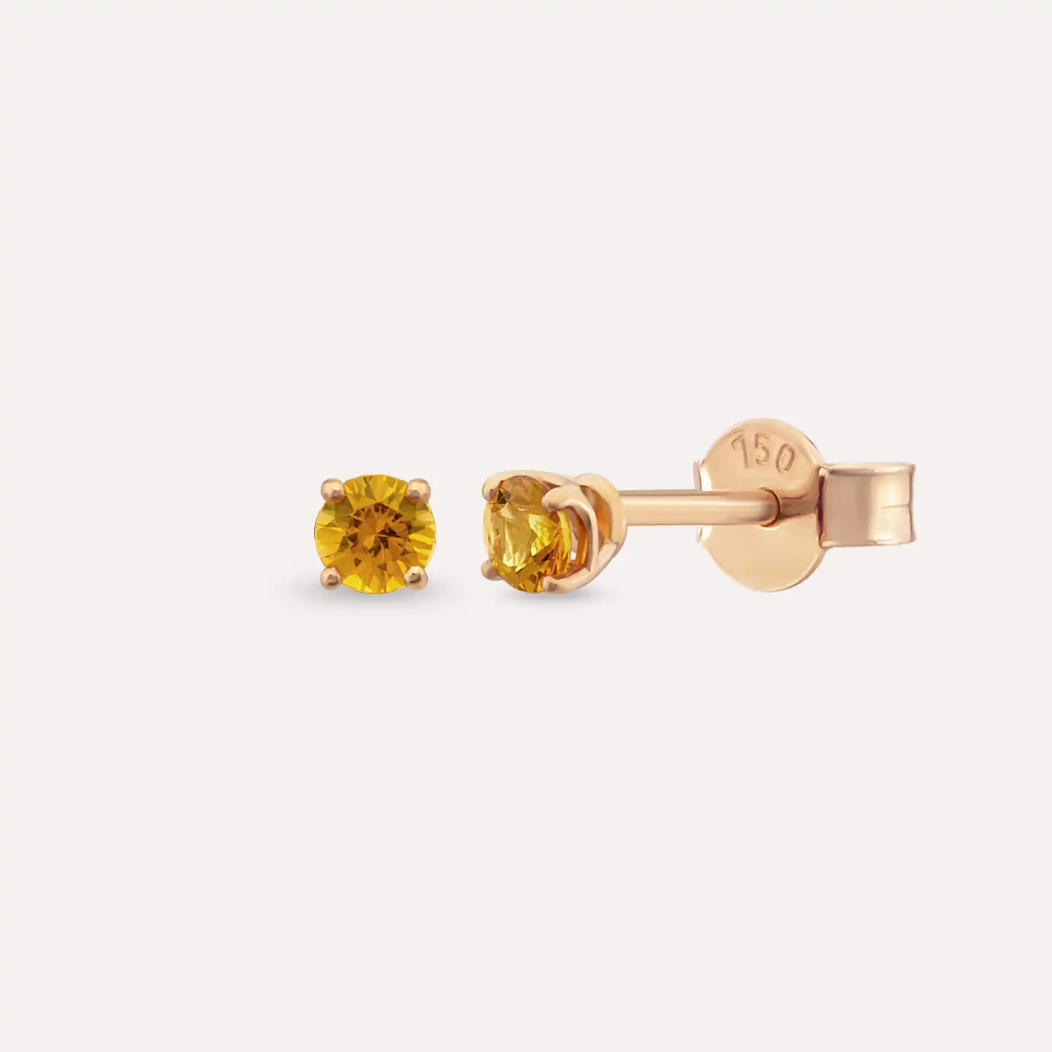 Sarı Renk Safir Piercing Küpe