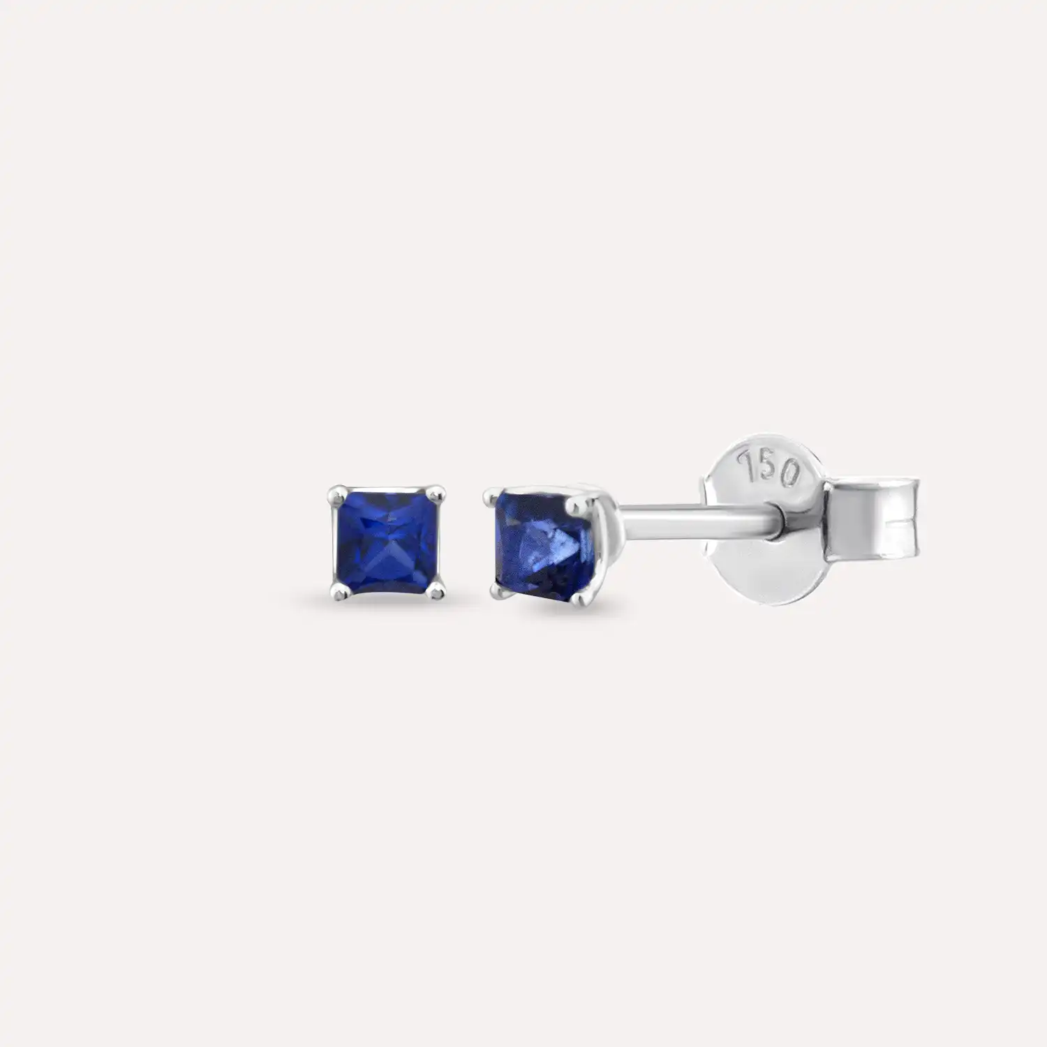 Lacivert Renk Safir Piercing Küpe