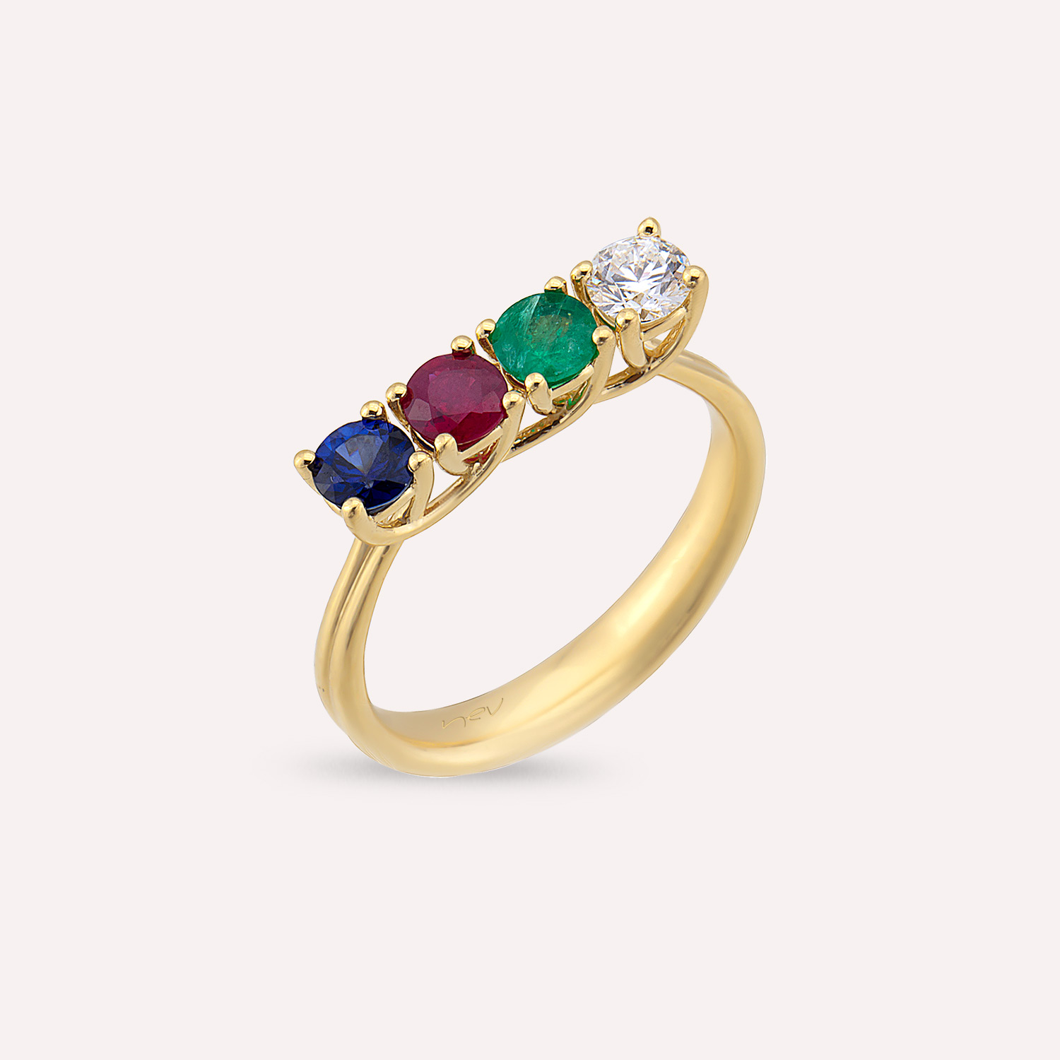 4 Renk Safir Gold  Yüzük