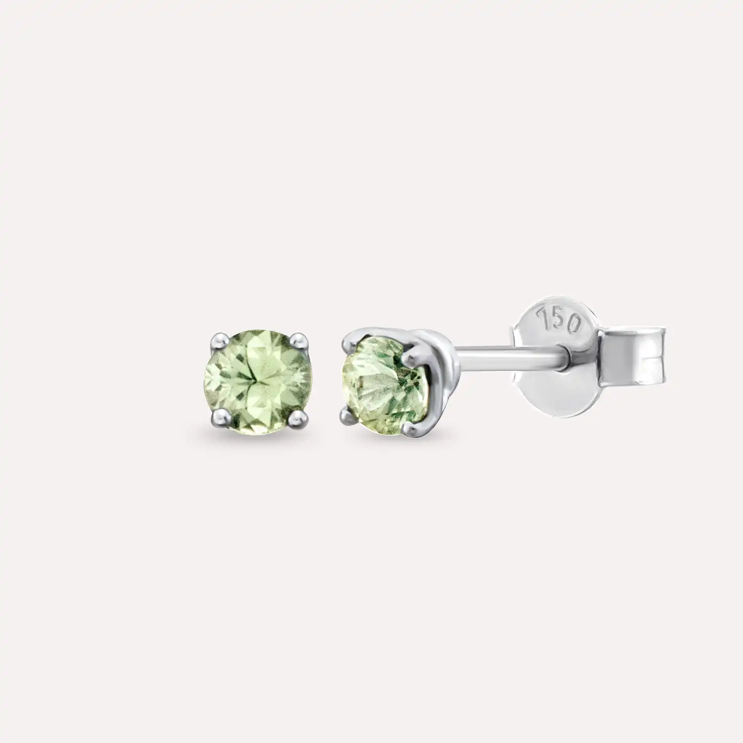 Yeşil Renk Safir Piercing Küpe