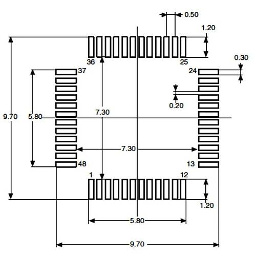 STM32L051C6T6 32Bit 32MHz Mikrodenetleyici LQFP-48