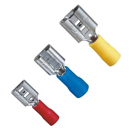 TFD - 1488/5 0.5-1.5mm2 Dişi Faston Tip İzoleli Kablo Ucu Kırmızı - 200 Adet