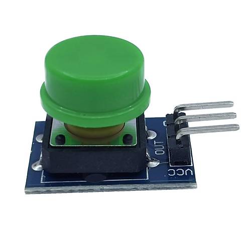12x12mm Push Buton Switch Modül Yeşil Kapak 1 Adet