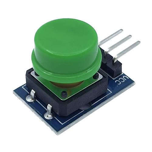 12x12mm Push Buton Switch Modül Yeşil Kapak 1 Adet