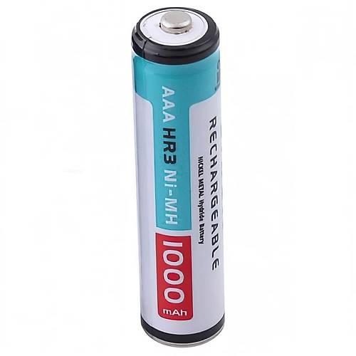 1.2V 1000mAh Ni-Mh AAA Şarj Edilebilir İnce Kalem Pil 2'Li Paket