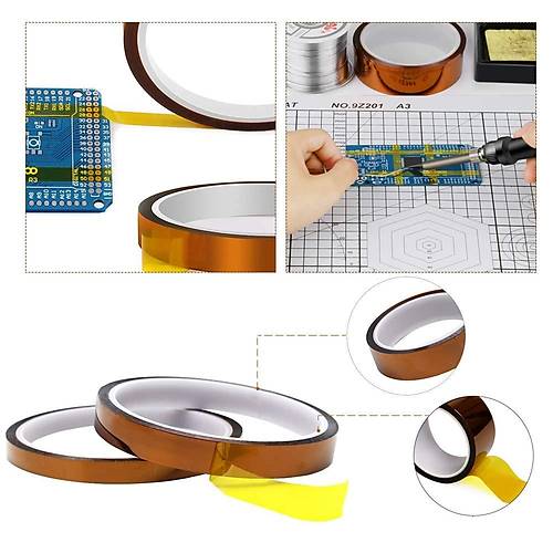 Kapton Bant 30mmx33m Yüksek Isıya Dayanıklı Yanmaz Bant