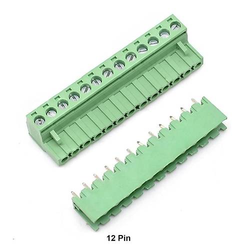 12 Pin 5.08mm Geçmeli 90C Takım Klemens